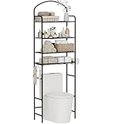 Cerlyunzan 4-Tier Over The Toilet Storage, Bathroom Organizer, Space-Saving, Above Toilet Storage...
