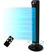 Simple Deluxe 32-Inch Oscillating Tower Fan for Bedroom with Remote Control and 3 Speeds, 3 Modes...