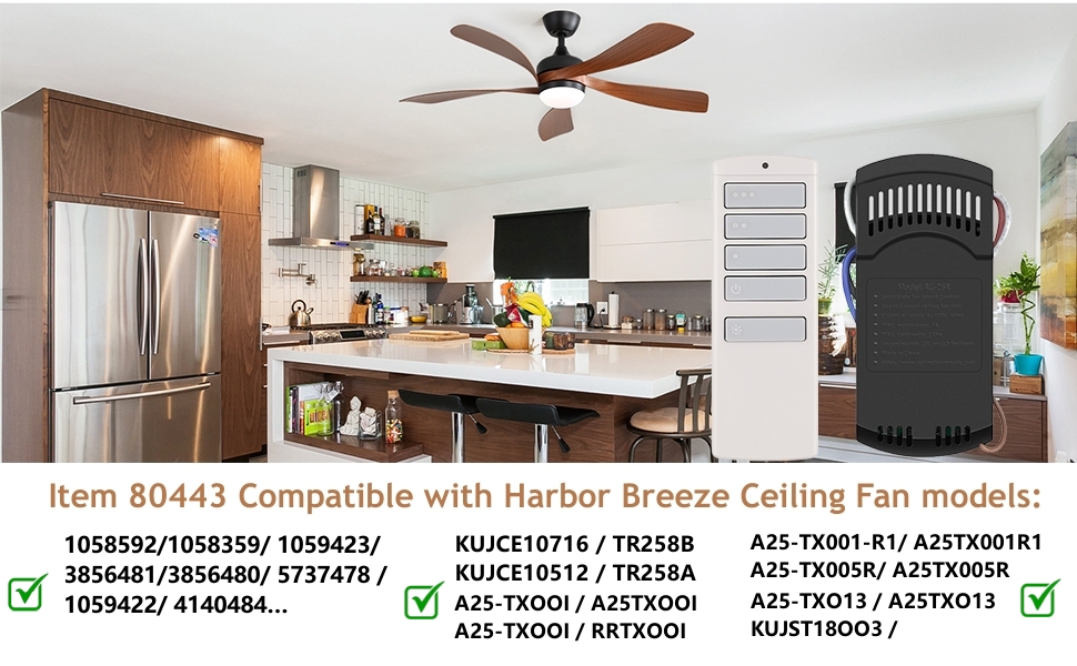 a25tx005r harbor breeze ceiling fan remote control