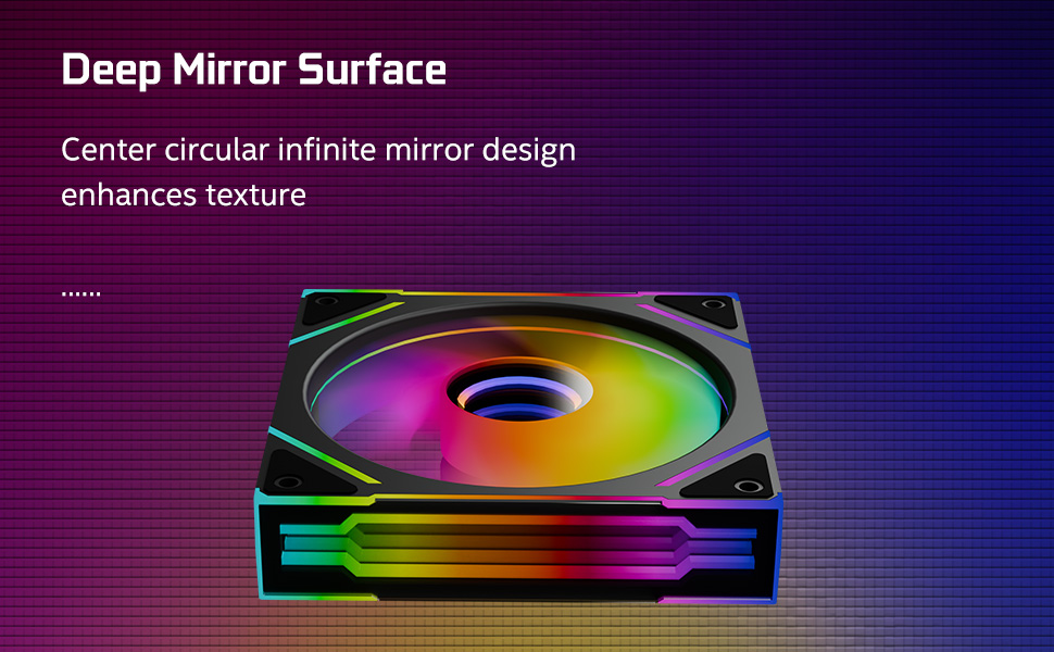 Jungle Leopard prism4 EX 120mm PC Reverse Blade ARGB Case Fan,Infinity Mirror RGB