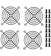 Easycargo 4pcs 80mm Fan Grill 80mm Guard Black with Screws (80mm)
