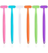 6 Pack Tongue Scraper, Plastic Tongue Cleaner Brush for Adults Tongue Scrubber for Better Breath ...