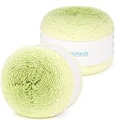 Katech 2 Gradient Yarn for Crocheting Knitting- Gradient Yarn Cake -2 x 230g/8.11oz 45% Cotton 55...
