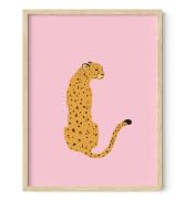 Haus and Hues Pink Framed Wall Art, Cheetah Print Wall Decor, Pink Poster, Framed Art Print, Fram...