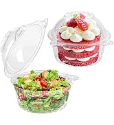 NPLUX 50 Pack Individual Cupcake Containers Plastic Cupcake Holders Deep Dome Cupcake Carrier
