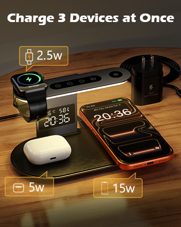 Wireless Charger, 4 in 1 Wireless Charging Station