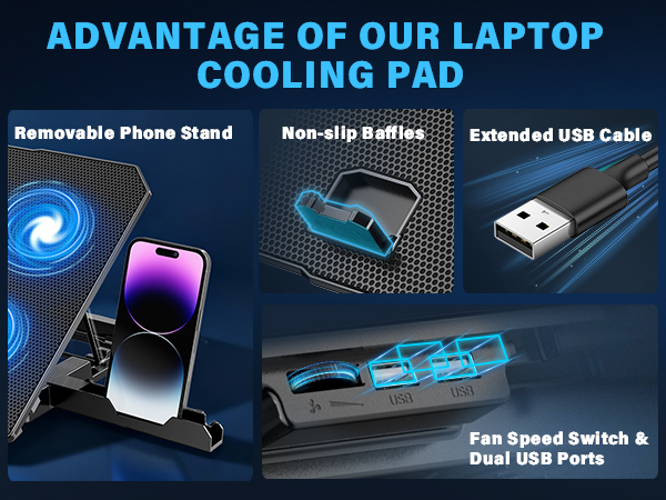 laptop fan cooling pad
