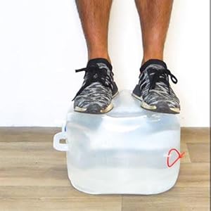 Man standing on the 5 gallon container