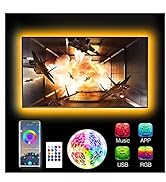 VOLIVO LED Lights for TV Led Backlight 15ft, Bluetooth LED Strip Lights for 65-75 inch TV Behind ...