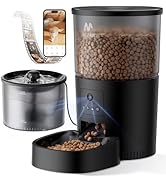 Automatic Cat Feeder with Camera and Water Fountain, 1080P HD AI Pet Recognition, APP Remote Cont...