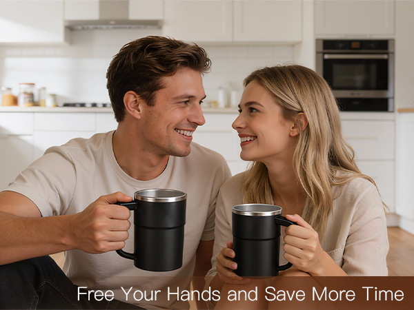 self stirring coffee cup