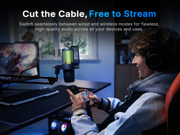 wireless gaming usb microphone for pc,rgb mic