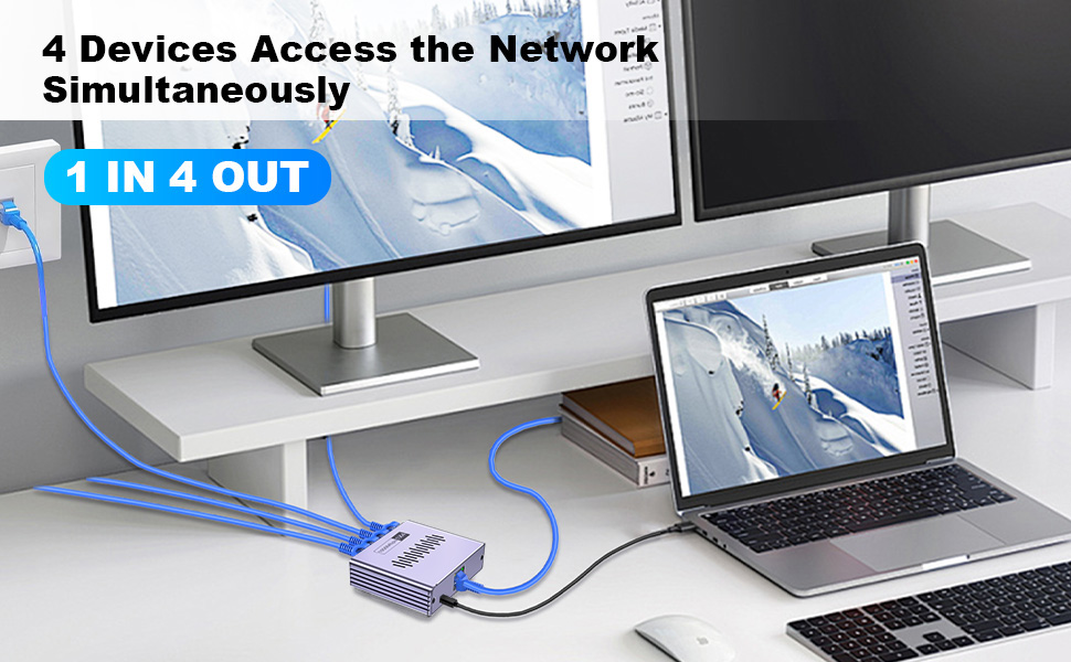 Ethernet Splitter 1 to 4