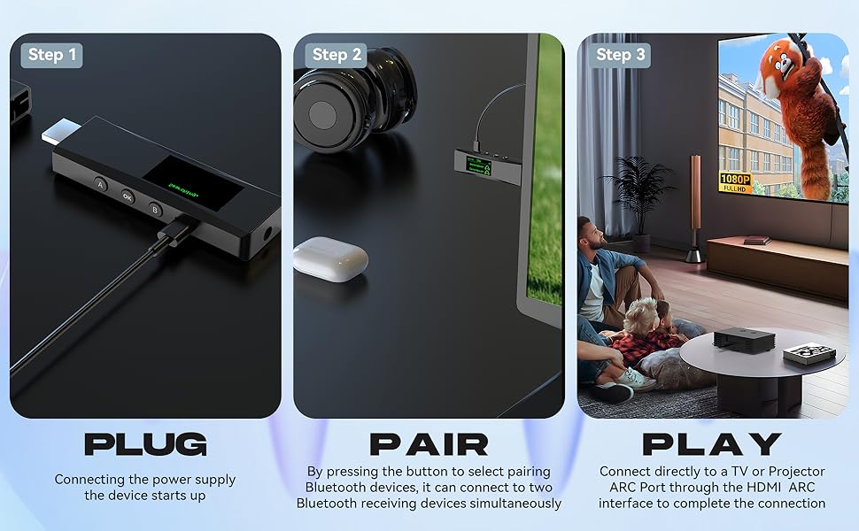 Bluetooth Transmitter Wireless Audio Adapter
