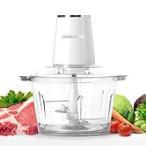 COOKZHOM Food Processor,Electric Food Chopper with 500W Stainless Steel Motor &amp; 4 Sharp Blade Set...
