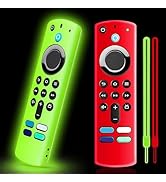 SOTATOO 2 Pack Silicone Remote Cover Case, Anti Slip Silicone Protective Case Glow in the Dark wi...