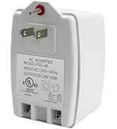 24V 40VA Plug-in Transformer,Doorbell AC Power Supply Adapter with PTC Fuse - Ring Doorbell and T...