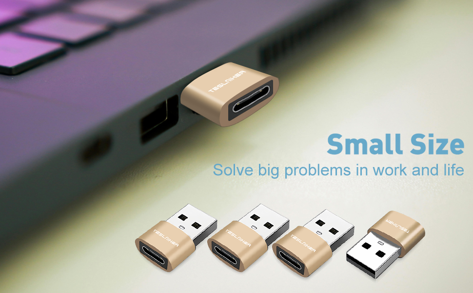 Small Size USB to USB C Adapter