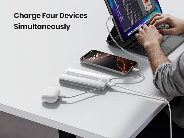 Charge Four Devices Simultaneously-White