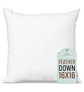Pillowflex 95% Duck Feather by 5% Down Pillow Form Insert Stuffers - Feather Pillows for Sleeping...
