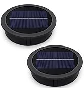 Akynite 2-Pack Large Solar Light Replacement Top, 4.13 Inch Outdoor Solar Panel Cap with 1200mAh ...