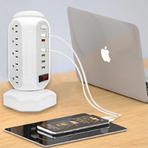 power strip surge protector tower