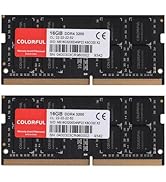 ddr4 Laptop ram Memory SODIMM,colorful 32GB(16GB*2 Pieces Total 32GB) DDR4 RAM, 3200MHz CL22 (or ...