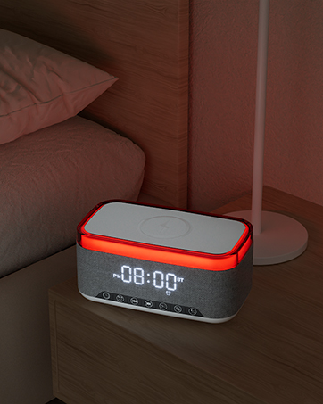 Wireless Charging Alarm Clock Speaker