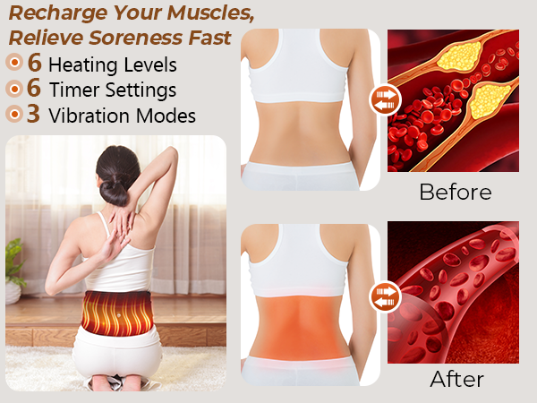 Heating Pad with Massager for Back Pain Relief