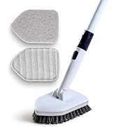 Moku Home Shower Scrubber 3 in 1 Extendable Long Handle 58" Cleaning Brush - Non Scratch Shower B...