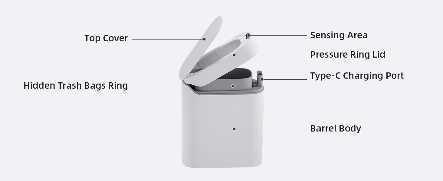 trash can sensor motion trash cans for small bathrooms
