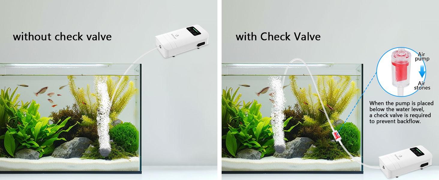 rechargeable air pump aquarium