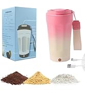 USB Rechargeable Self Stirring Coffee Cup,Stainless Steel Travel Mug with Magnetic Mixing,12oz Ca...