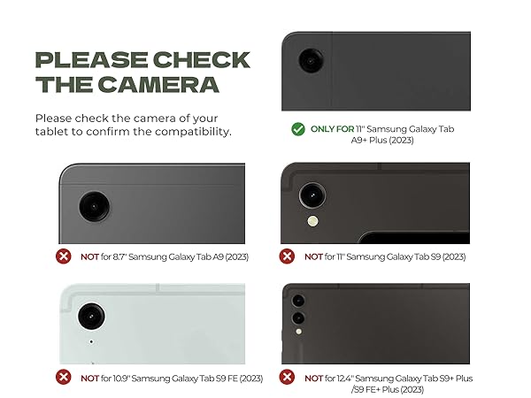 Laptop-like Typing Multi-touch Trackpad Backlit Stylus Holder for 11" Galaxy Tab A9+ Plus (2023)