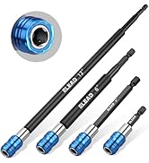 ELEAD Drill Bit Extension Set, 4-Piece Magnetic Drill Screwdriver Bit Holder Extender with Alumin...