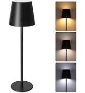 ORALUCE Cordless Table Lamp Rechargeable, Battery Operated LED Desk Lamp with USB Type-C Charging...