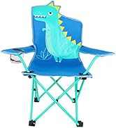 KABOER Kids Outdoor Folding Lawn and Camping Chair with Cup Holder and Carrying Bag, Children's C...