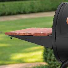 Chargriller charcoal grill and smoker with side shelf