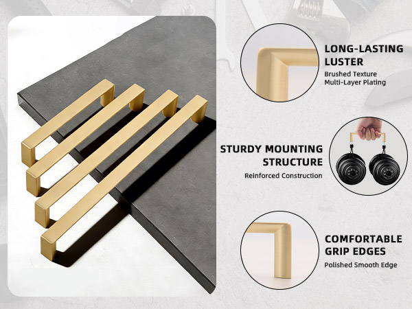 Brushed Gold Cabinet Pulls