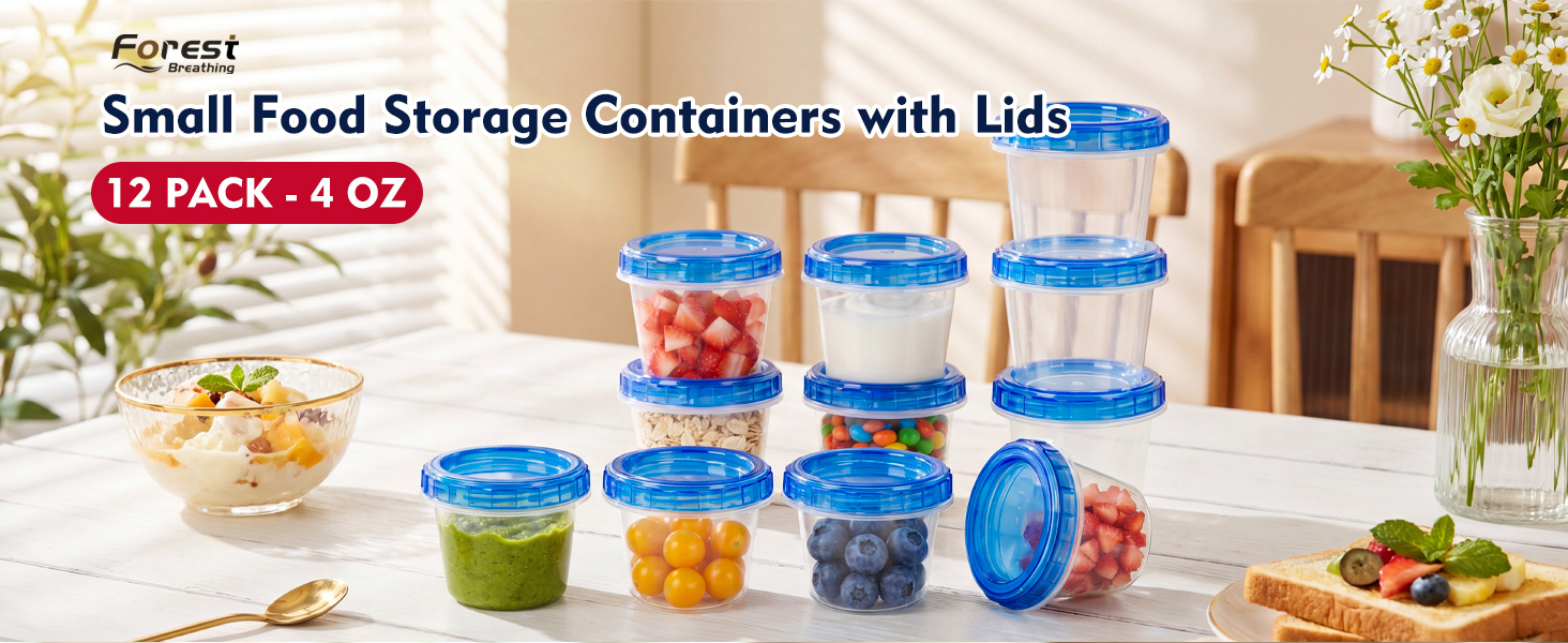 4 oz plastic containers with lids