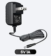 UL Listed 6V 1A 6ft Long Cord Power Supply Adapter,1000mA 6W 5.5 * 2.1mm Plug AC/DC Switching Ada...