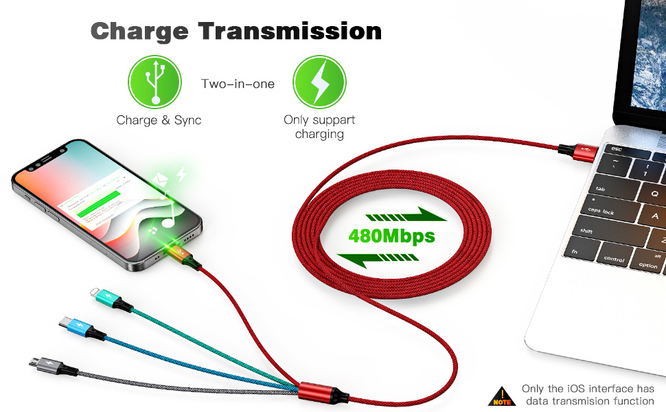 Multiple Nylon Braided Charge Data Sync Cable multi usb cable multiple usb cable mutli type c cable