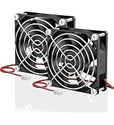 GDSTIME 2 Pack 80mm x 80mm x 25mm 12V DC Brushless Cooling Fan 2Pin
