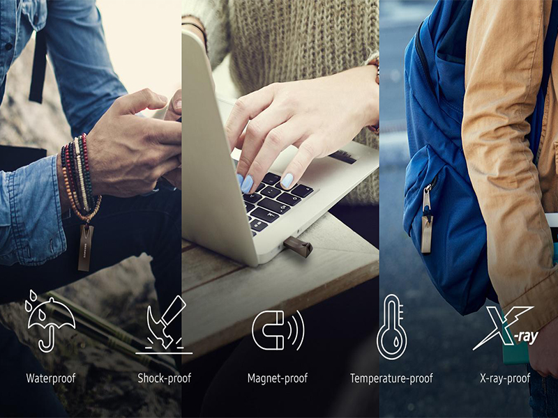 Waterproof, shock-proof, temperature-proof, magnet-proof, and X-ray-proof body