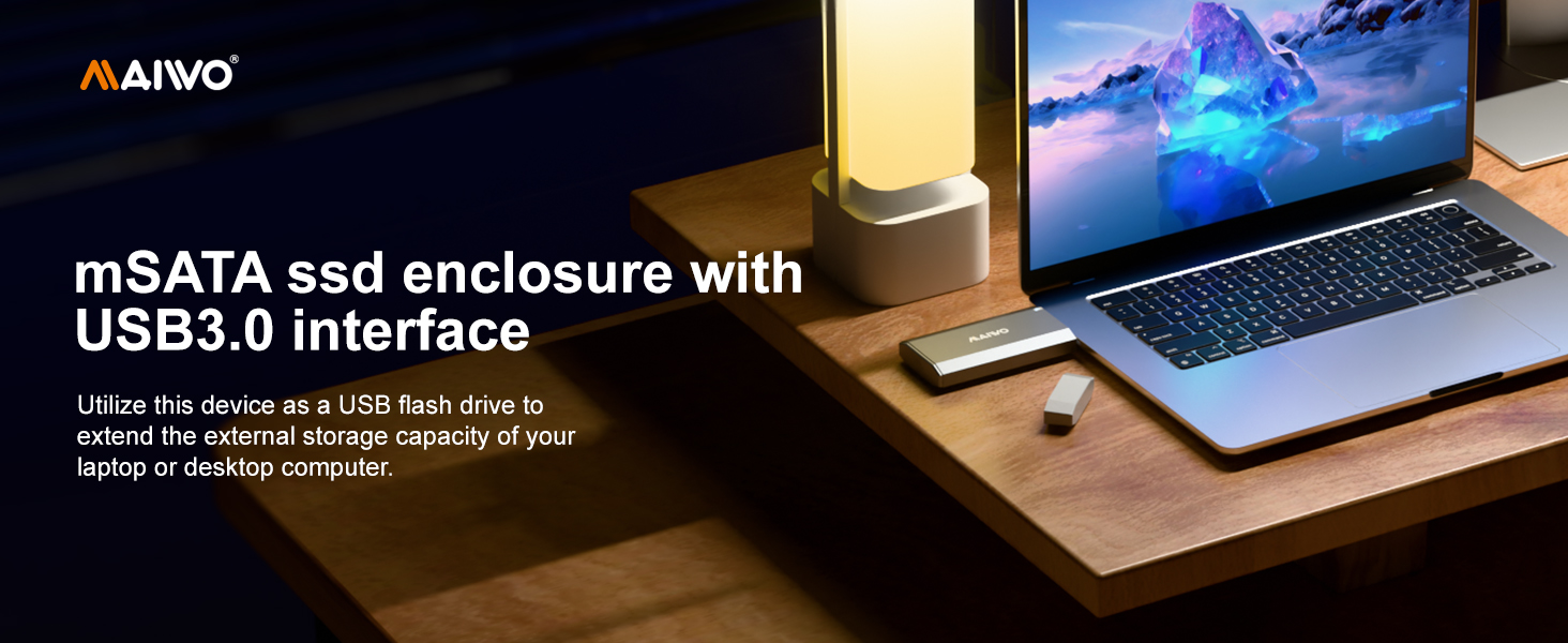 USB 3.0 mSATA SSD Enclosure mini sata Enclosure 