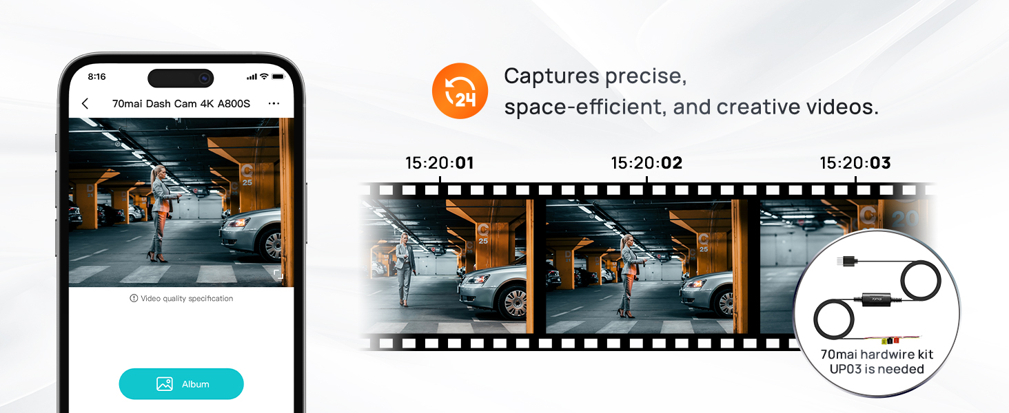 Captures precise, space-efficient, and creative videos
