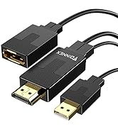 FOINNEX HDMI to DisplayPort Adapter, Not Bidirectional HDMI to Display Port, only from HDMI Outpu...