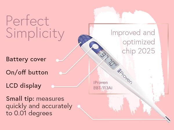 basal body thermometer with improved and optimized chip 2025