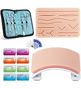 Alcedo Suture Practice Kit for Medical Students, Complete Kit (33 Pieces) Includes Arch-Shaped an...