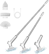Electric Spin Scrubber, VEWIOR Cordless Shower Scrubber with 3 Adjustable Angle, Cleaning Brush w...